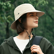 씨오브에이 여자 남자 등산 모자 가을 여름 골프 벙거지 버킷햇 사파리 모자, 베이지