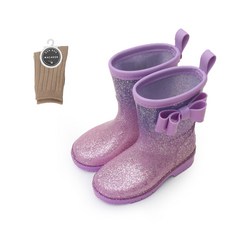 Bimbo Bimba 孩童印花雨鞋+素色長襪組