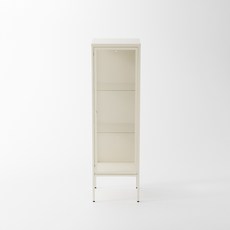 비유가구 Juno 1문 유리 장식장, 베이지