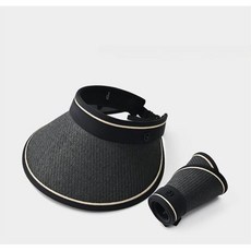 UPF50 Sunblock Sunshade 새로운 야외 태양 모자 UV 보호 외국 공기 밀짚 빈