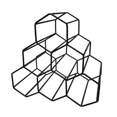 와인 스탠드 선반 홀더 가구 홈바 디스플레이 제품 랙 스탠드형, 1.우아한 검정 벌집 와인랙