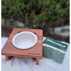 우드둑(Wood.duk) 멀바우 각도형 식탁 식기, 1개, 우드둑 1구 각도형