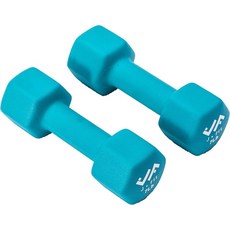 JFIT 덤벨 페어 또는 세트 - 홈 헬스장 근력 운동 에어로빅 유산소 및 피트니스를 위한 네오프렌 비닐 코팅 핸드 웨이트, 7 lbs (Pair), 1_Neoprene Dumbbell
