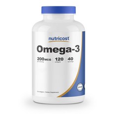 nutricost Omega 3軟膠囊, 1罐, 120顆