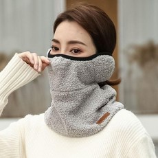 방한 양털 귀마개 넥 워머 바이크 라이딩 멀티 마스크 moa*25336tG, 1개, 브라운