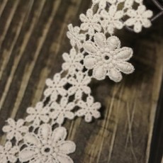 은방울꽃 10색 4cm x 90cm 케미컬 레이스, 광목 4cm x 90cm