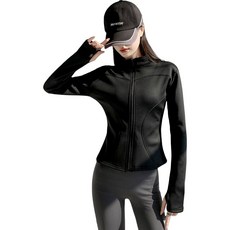 지레르 여성 가을 겨울철 헬스용 수트 효과가 있는 긴팔 요가 지퍼 재킷