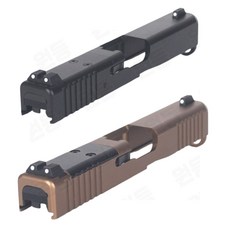 Glock 클록 G19X 블로우백 스틸 메탈 무동력 슬라이드 레이저 핸드건 탄피배출 금속 슬라이드, 1개, 샌드