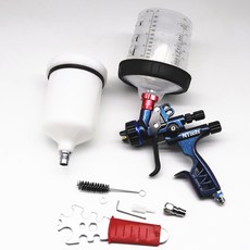 깍지 LVLP 스프레이건 자동차 페인트 믹스 탱크 에어 브러시, two tank 2, 1개