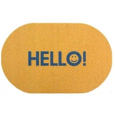 Hello Smile 코일 매트 90x110cm 대형 사이즈 헬로 코일매트 헬로 현관매트 Hello 현관매트 hello 코일매트, 오렌지, 1개
