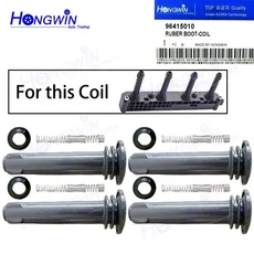 4/8PCS 96415010 점화 코일 고무 부트 스프링 쉐보레 옵트라 2.0L 2004 2008 대우 누비라 홀덴 비바 JF, 01 4 PCS