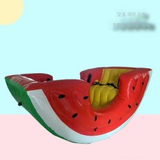 어린이 오션 풍선 보트 전동 물놀이 튜브 놀이기구, 수박(4인)