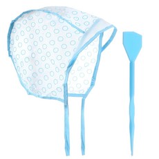 LIQWEI 헤어 컬러링 키트 하이라이트 캡 염료 프로스팅 플라스틱 크로셰 후크 포함 살롱 DIY 염색 미용용블루 [호환], LIQWEI 헤어 컬러링 키트 하이라이트 캡 염료 프로, 1