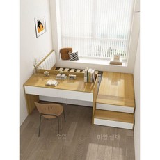 침대책상일체형 세트 파티션 수납 공간분리 낮은 벙커, 립 콤비 베드 1350x2000, 조립형