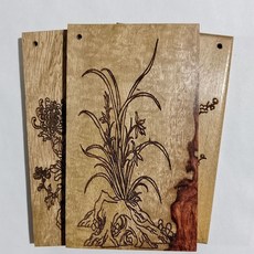 古箏指甲收納卡 實木指甲板 指甲放置卡 纏繞式木質收納, (需要定制刻畫料子客服), 1個