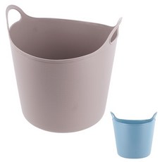 깨지지않는 빨래통 원형 소프트 고무 실리콘 빨래 바구니, 브라운, 브라운