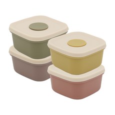 네오실리 라이스실리팩 국산 프리미엄 실리콘 냉동밥용기, 혼합색상, 4개, 200ml 혼합색상