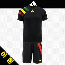 아디다스키즈 아동 공용 반팔라운드티 라운드티셔츠 반바지 세트 축구복