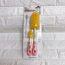 小媽咪團購趣SNOOPY史努比海綿奶瓶刷套組，奶瓶清潔刷，替換刷，海綿刷，奶瓶清潔，清潔刷，360度旋轉刷柄, 1個, 奶瓶刷(四件組)-粉色