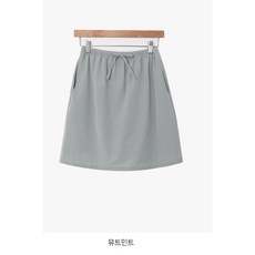 韓國製 涼爽水洗布褲裙 鬆緊腰 口袋設計