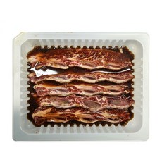 힐링프레시 초이스등급 양념 LA갈비 소갈비 미국산 프리미엄 꽃갈비, 2개, 1kg