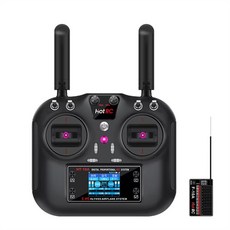 HOTRC HT-10A 2.4GHZ 10CH 원격 컨트롤러 RC 항공기 차량 보트 드론 액세서리 부품을위한 F10A 수신기, 오른손, 검은색