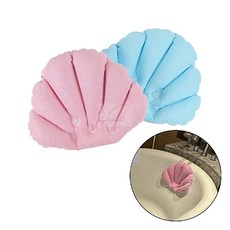 wizimall 조개모양 욕조 머리 받침대 욕조용목받침대, 핑크