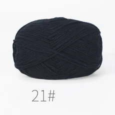 5개 혼합 색상 얀 밀크 코튼 얀 세트 핸드메이드 DIY 공예 스웨터 스카프 뜨개질용, 45 B21-5PCS