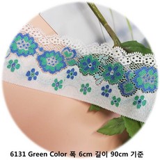 dklace 스판레이스 6131 폭 6cm 길이 90cm 270cm 450cm 기준, Green, 1개