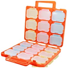 富煌 OPT BOX-99 18格零件箱 透明盒 工具箱 收納盒 組合式 手提工具盒, 1個