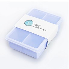 矽膠副食品分裝盒 輔食盒 寶寶製冰盒 輔食儲存盒, 1個, 北極紫-6格