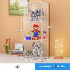 건담 프라모델 전시장 피규어 투명 아크릴 호환 진열장, 투명 격판 3칸 층고 30cm