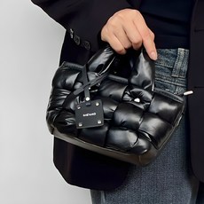 [토바] 스몰 블랙 미니 퀄팅 패딩백 누빔 퍼프백 구름백 데일리손가방 TVB002