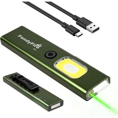 녹색 빔이 장착된 E7 플랫 손전등 충전식 소형 EDC 실외 비상 장비에 적합한 초박형 방수 다기능 마그네틱 조명