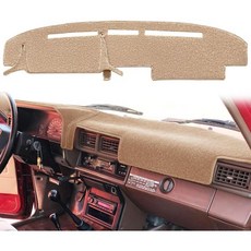 1984-1988 토요타 4러너 픽업 트럭 대시보드 커버 패드 카펫 보호대 F95 다크그레이 용 대시 매트 커스텀 핏, Beige, 1개
