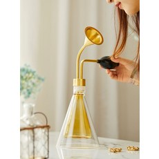 시향병 시험관 커피 시향 홍차 공기 내부병 테스트 원두 향수 유리 로스팅 향기 용기 뚜껑, 긴 측면 향기 2.0mm 브론즈 + 유리, 1개입, 1g