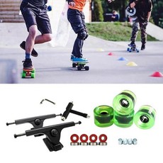 스케이트보드 트럭 베어링 롱보드 휠 롤러 액슬 너트 조정 장착 하드웨어 설치, 7. Clear Green, 1개