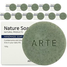 아르떼 천연 수제 저자극 쑥비누, 100g, 12개