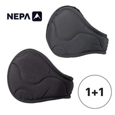 네파 방한 골프 이어워머 러닝 스포츠 귀마개 패딩 융털 이중보호, 1개, 블랙+그레이