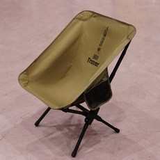 트루버 캠핑 경량체어 휴대용 접이식 의자, [매쉬X] 카키, 1개