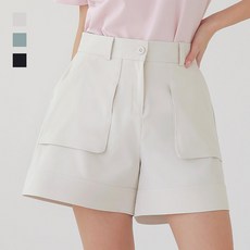 화이트베어 허리밴딩 스판 여성 베이직 골프 반바지 WB721
