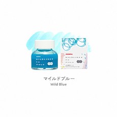 ZEBRA MILDLINER 軟筆補充墨水瓶 淡柔色系, 1個, 柔藍