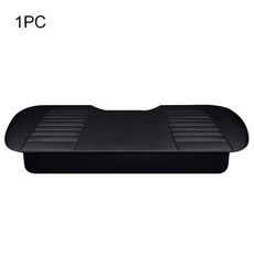 SEAMETAL 자동차 시트 커버 PU 가죽 인테리어 매트 쿠션 보호대 액세서리, [04] Black rear 1pc