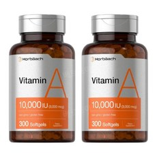 Horbaach Vitamin A 호르바흐 비타민 A 10000IU 300소프트젤 2팩, 2개, 300정, 300정