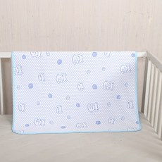 冰豆豆涼蓆隔尿墊嬰兒防水可洗透氣幼兒童夏季冰絲牀單防漏姨媽墊, 1個, 藍色小熊:50*70