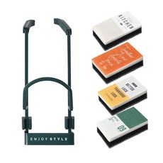 칼럼식 2단 주방 수세미 받침 + 수세미 4개 세트, 받침 그린(수세미4개), 1개