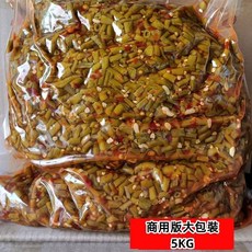 【台灣現貨 24H出貨】5kg商用裝即食粉醬湯包調味原材料配料包批發紅油酸豆角配菜, 1個, 红油豆角 5KG 大包裝