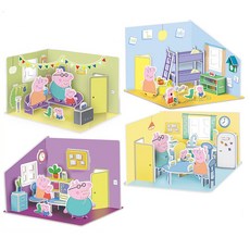 문구보따리 페파피그 놀이북 집꾸미기 방만들기 집 만들기, 1세트, 페파피그 방꾸미기