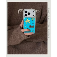 별빛 멍뭉이 드로잉 에폭시 아이폰케이스