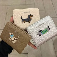 簡約荔枝紋ins風零錢卡包簡約大容量學生女士錢包高顏值